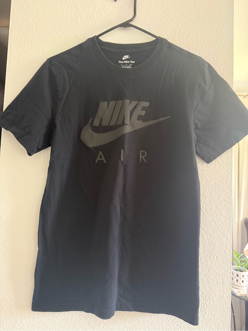 Nike Black Tee with Silver Nike Logo